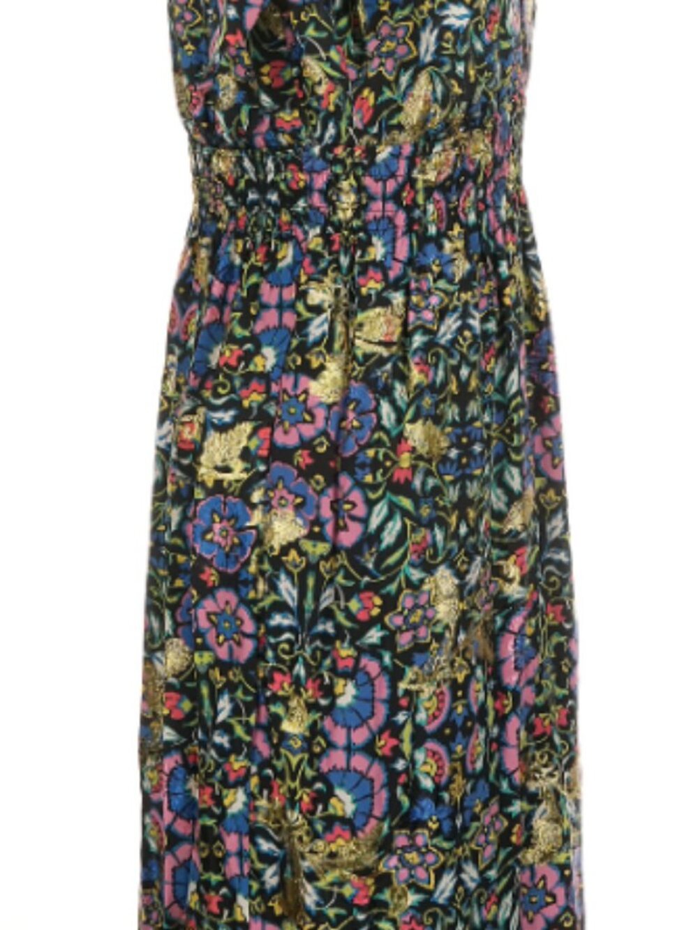 Nicole Miller Women's Mosaic Lurex Smocked Tie Shoulder Dress - Picture 5 of 7